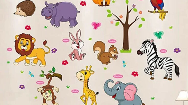 állatos gyerekszoba falmatrica